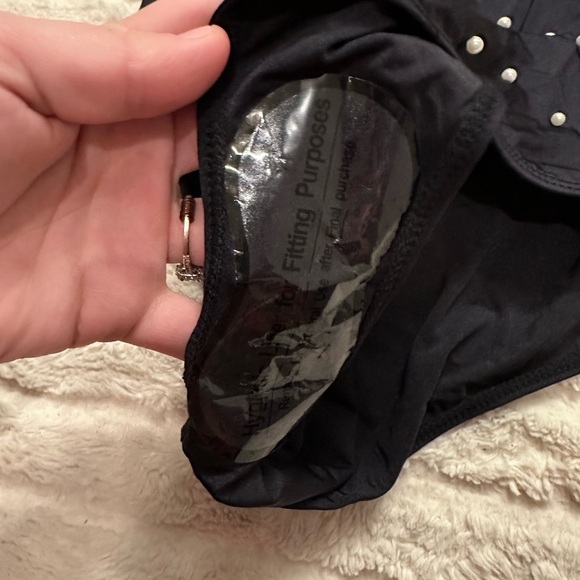 bebe Black Beaded Swimsuit - Picture 9 of 11